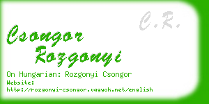 csongor rozgonyi business card